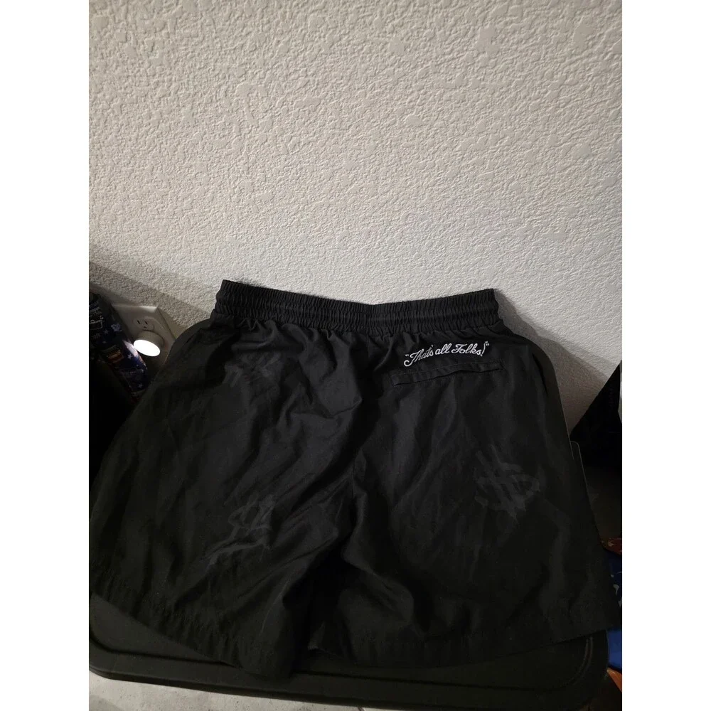 Vintage Daffy Duck X Shoe Palace Mens Shorts M Looney Tunes Black